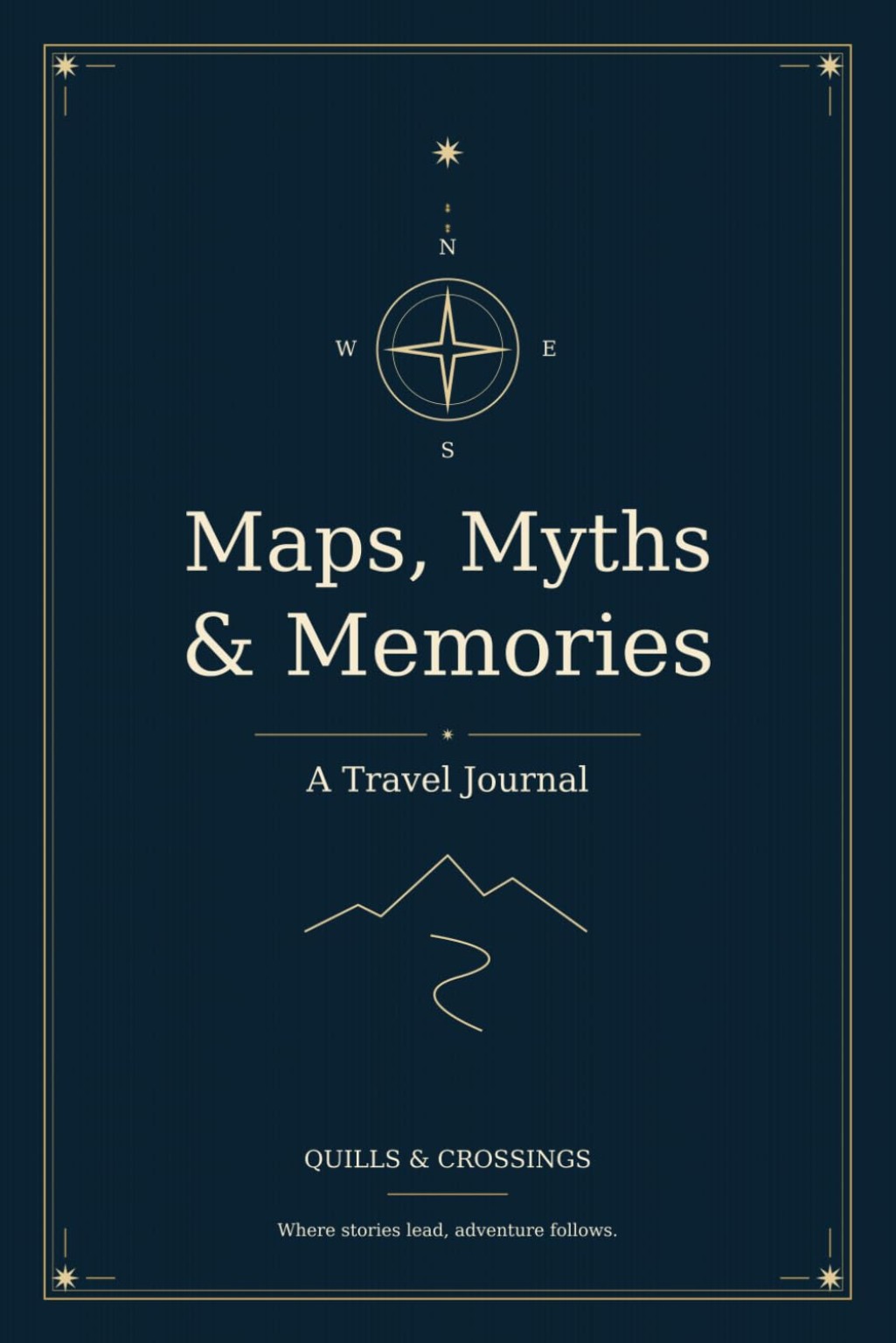 Maps, Myths & Memories navy travel journal cover